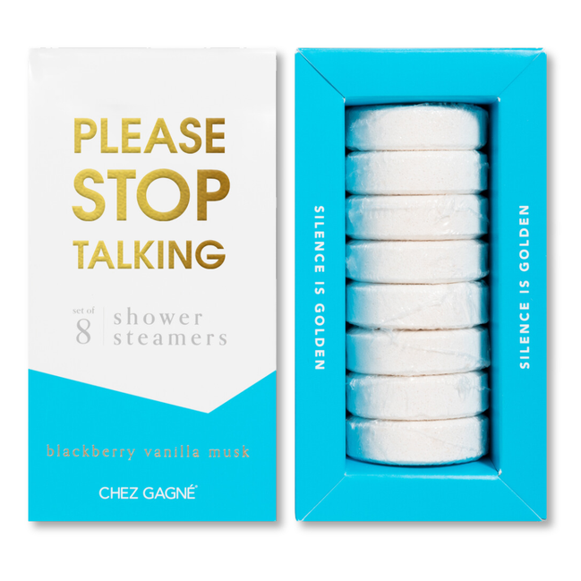 Please Stop Talking - Funny Shower Steamers, Blackberry Musk