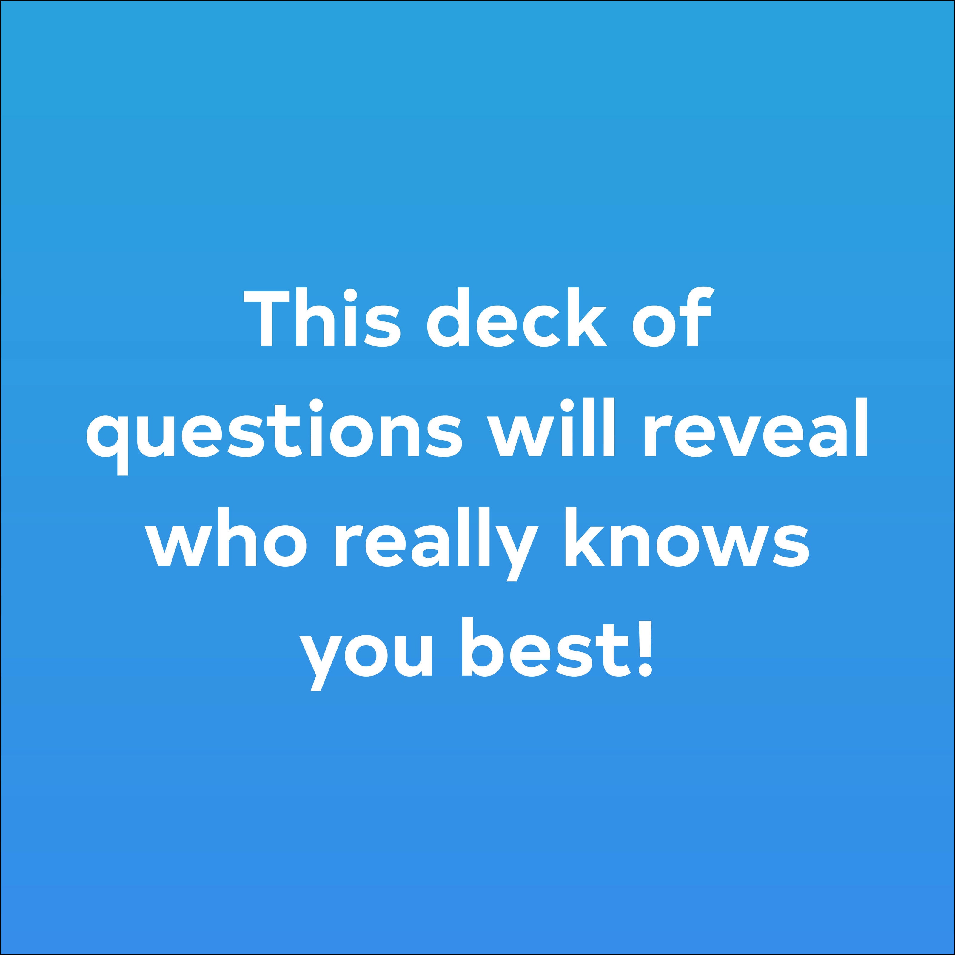 After Dinner Amusements: How Well Do You Know Me?