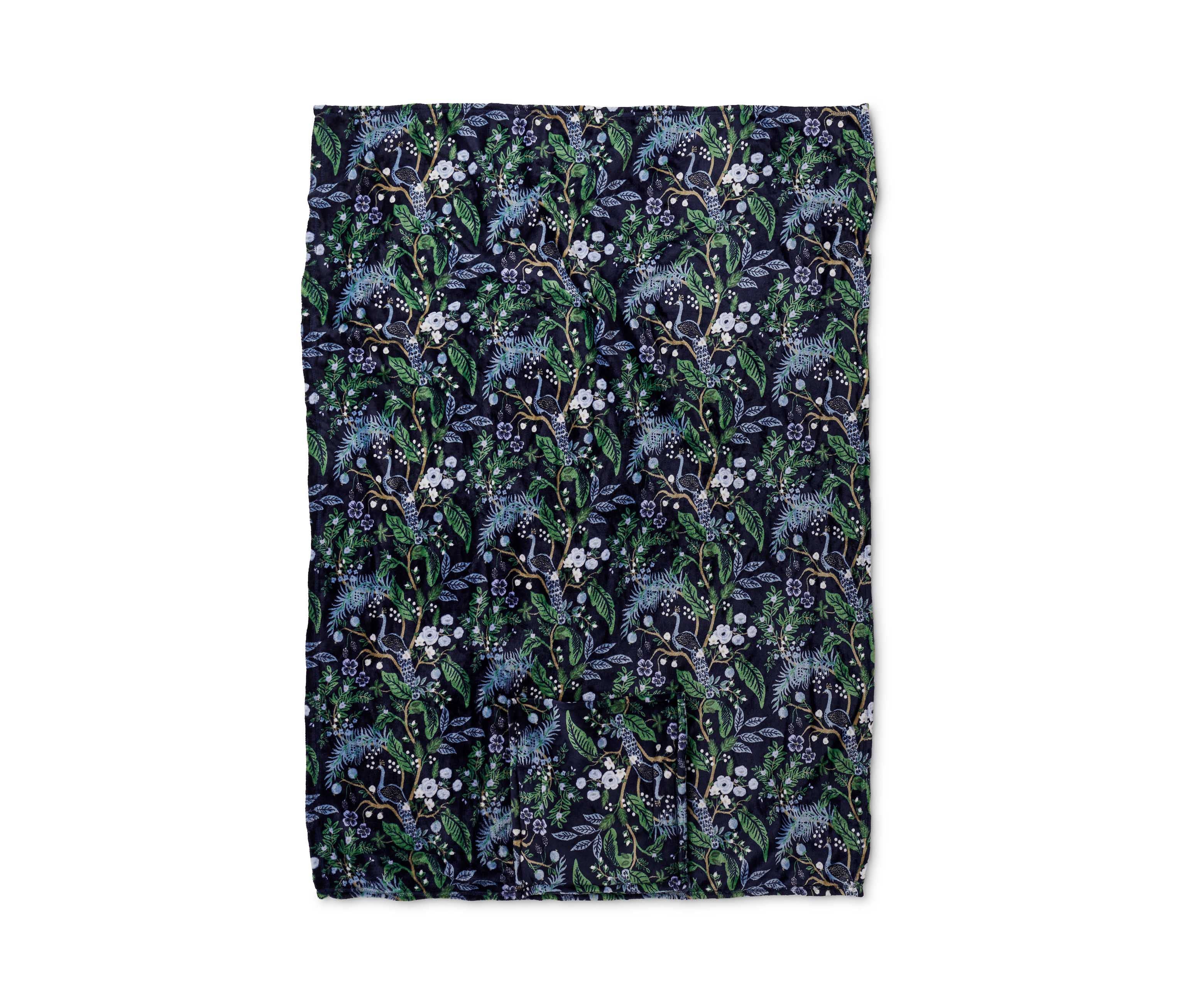 Peacock Travel Fleece Blanket