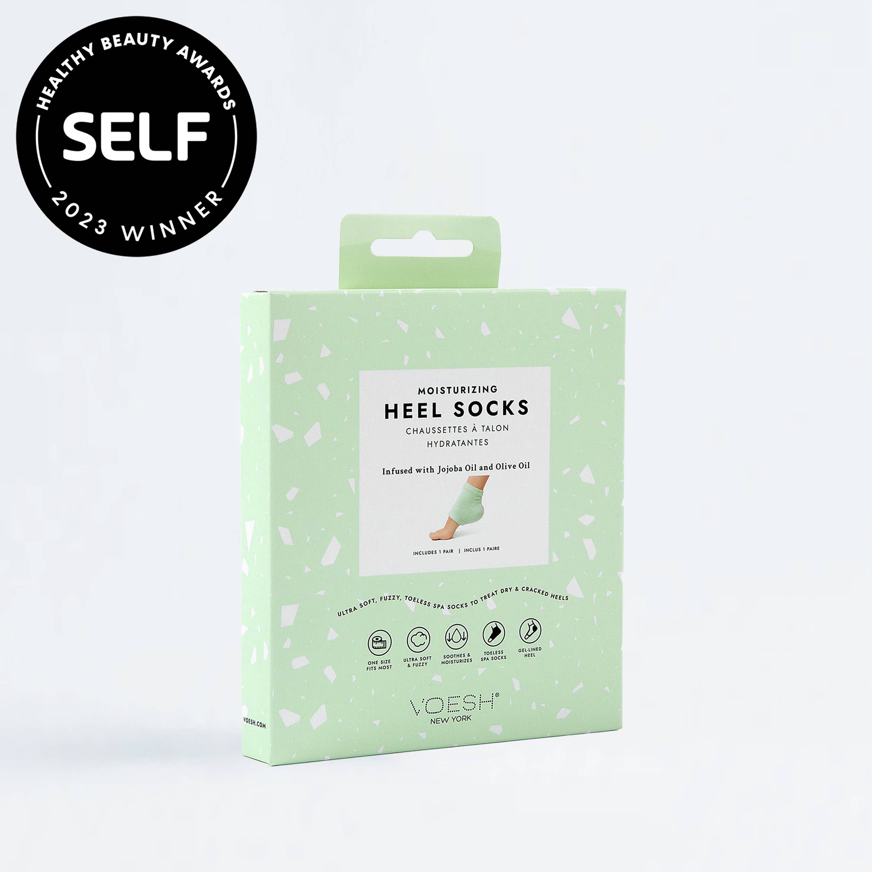 Moisturizing Heel Socks Retail - Green