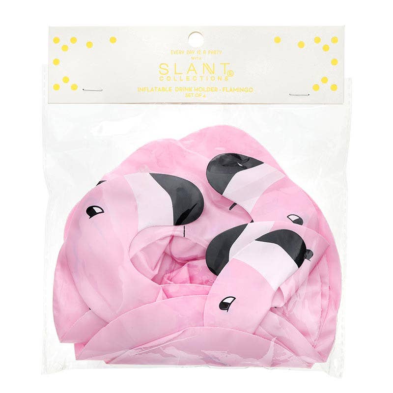 Blow Up Drink Holder - Flamingo - Set of 4