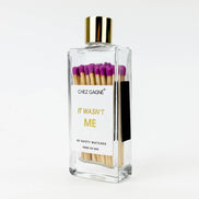 It Wasn't Me - Glass Bottle Safety Matches - Bright Purple