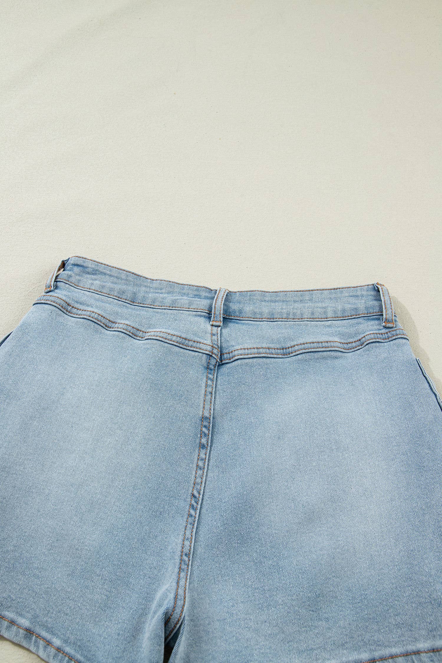 Bow Detail Denim Shorts with Pockets