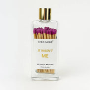 It Wasn't Me - Glass Bottle Safety Matches - Bright Purple
