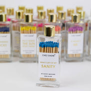 Left of My Sanity - Glass Bottle Safety Matches - Bright Blue