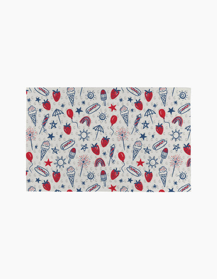 Summer Fun in White Not Paper Towel Set