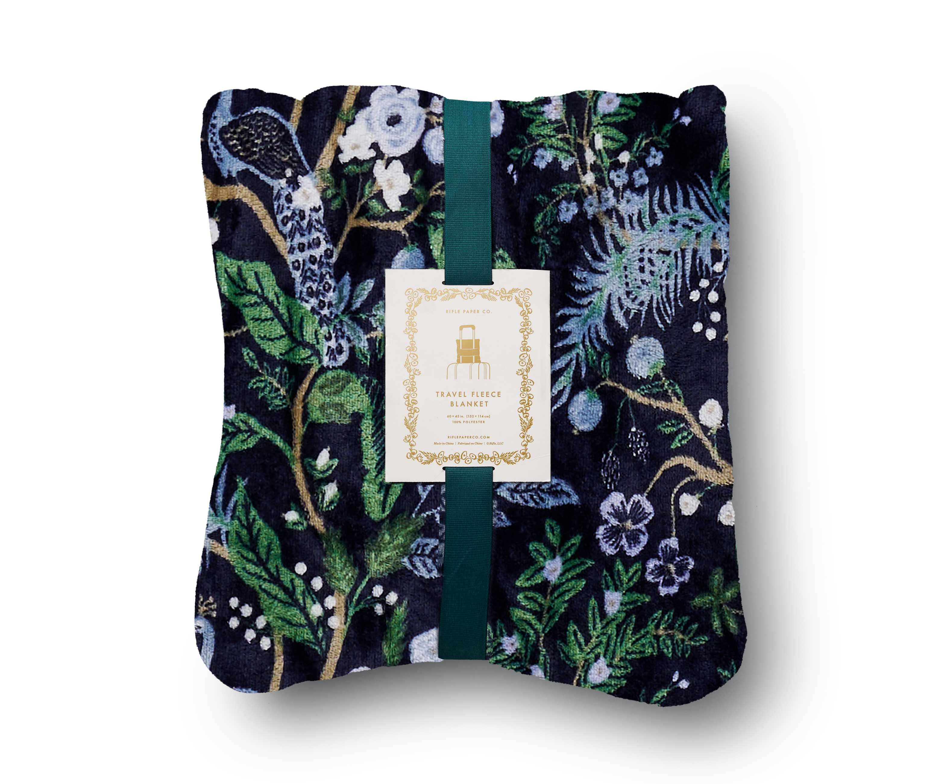 Peacock Travel Fleece Blanket