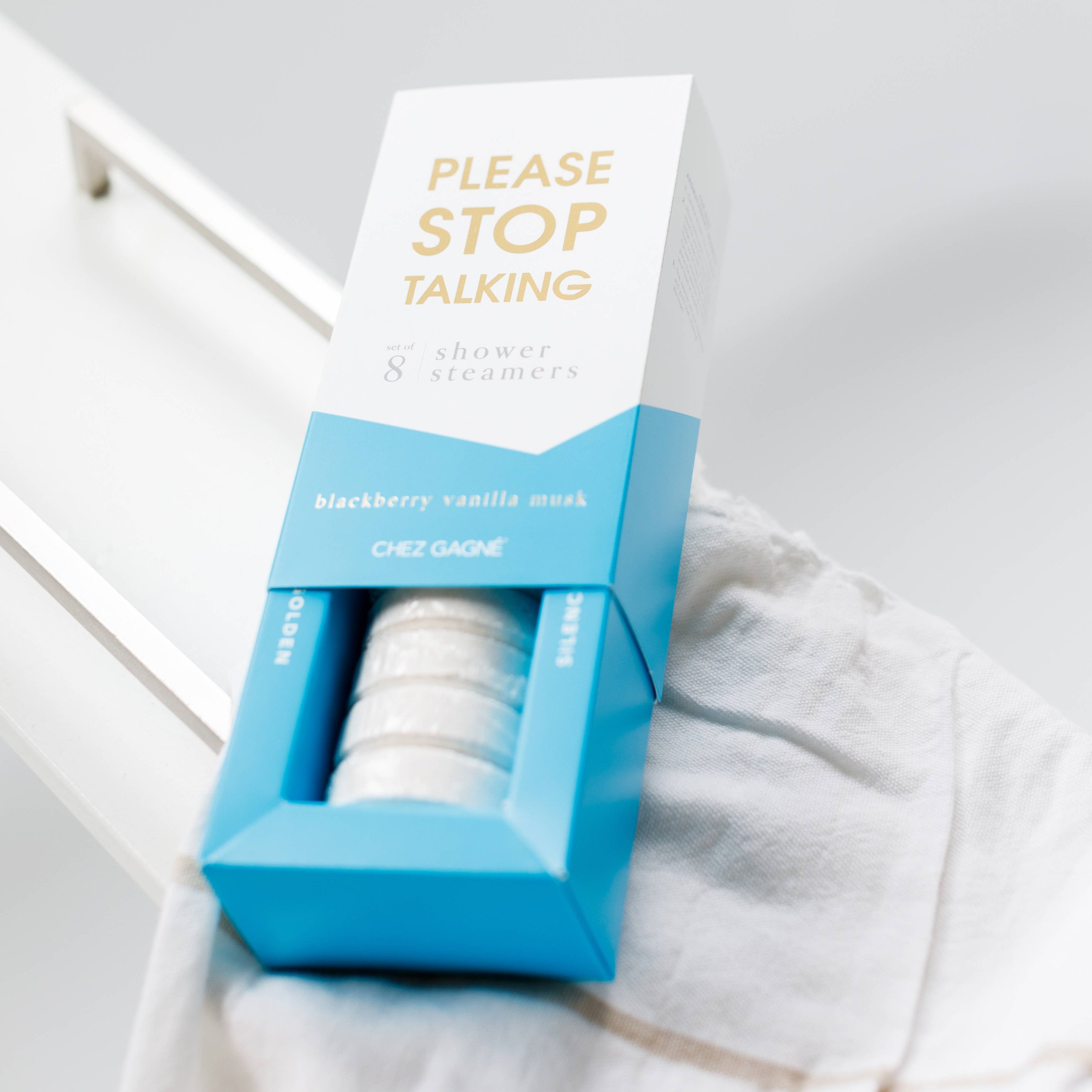 Please Stop Talking - Funny Shower Steamers, Blackberry Musk