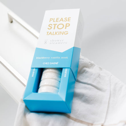 Please Stop Talking - Funny Shower Steamers, Blackberry Musk