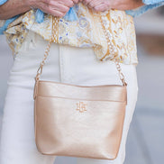 Brielle Bucket Bag Woven Gold