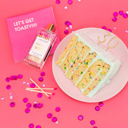 Make A Wish - Birthday Glass Bottle Safety Matches - Bright Pink